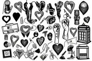 bandage with a heart and a doctor who repair the heart tattoo idea