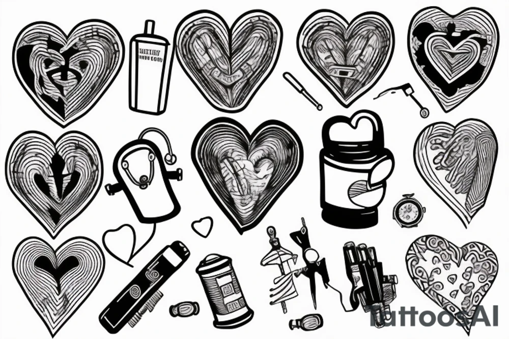 bandage with a heart and a doctor who repair the heart tattoo idea