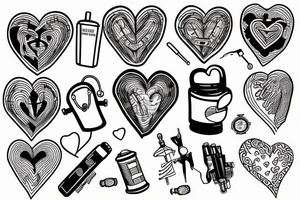 bandage with a heart and a doctor who repair the heart tattoo idea