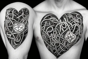 Broken heart with a doctor who repair it tattoo idea