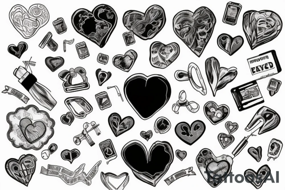Broken heart with a doctor who repair it tattoo idea