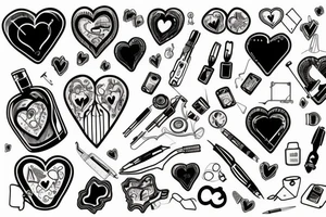 Broken heart with a doctor who repair it tattoo idea