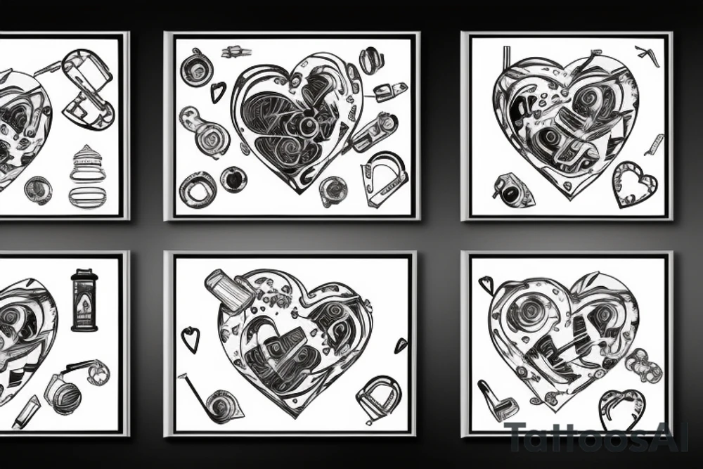 Broken heart with a doctor who repair it tattoo idea