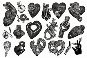 Broken heart with a doctor who repair it tattoo idea