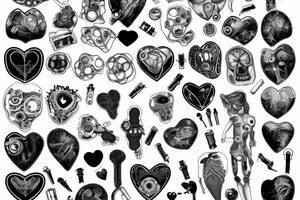 Broken heart with a doctor who repair it tattoo idea