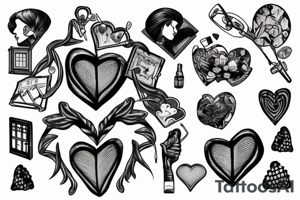 Broken heart with a doctor who repair it tattoo idea