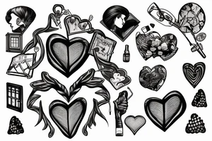 Broken heart with a doctor who repair it tattoo idea