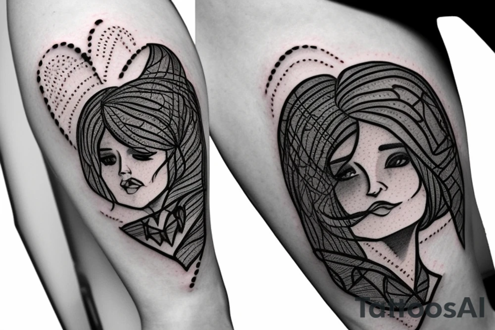 Broken heart with a doctor who repair it tattoo idea