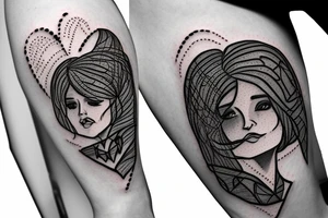 Broken heart with a doctor who repair it tattoo idea