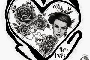 Broken heart with a doctor who repair it tattoo idea