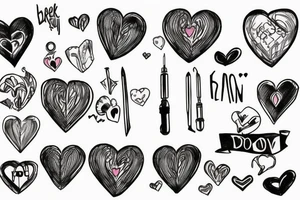 Broken heart with a doctor who repair it tattoo idea