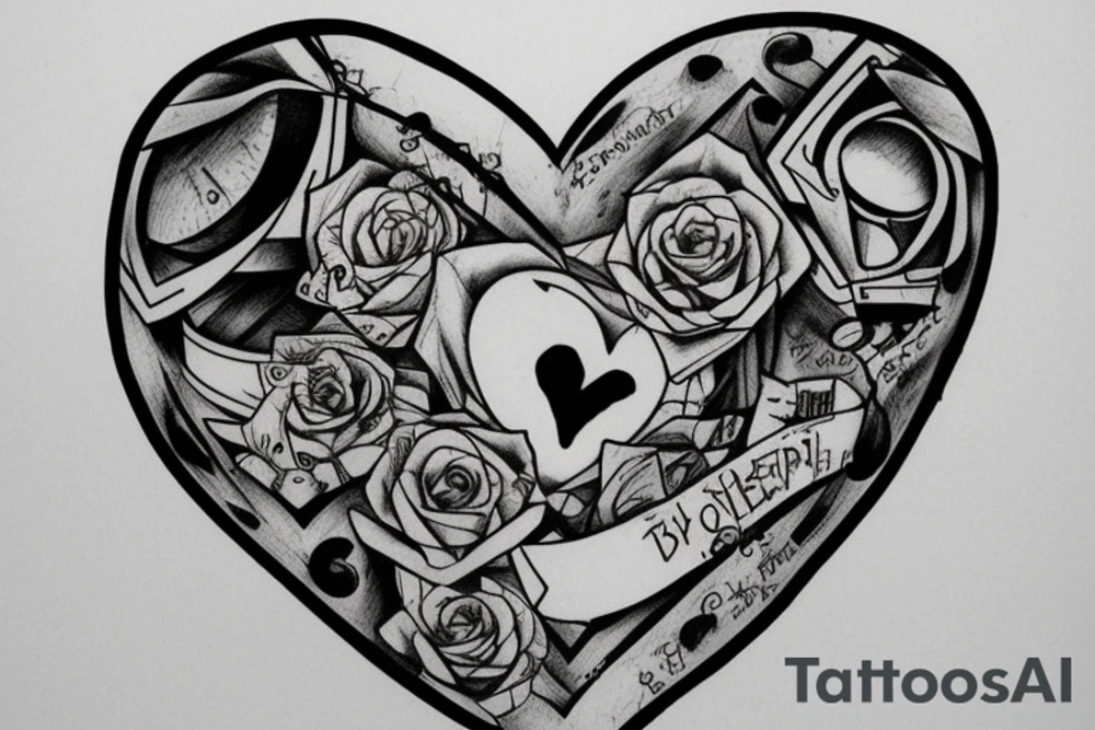 Broken heart with a doctor who repair it tattoo idea