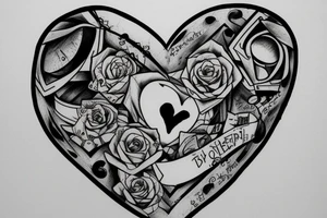 Broken heart with a doctor who repair it tattoo idea