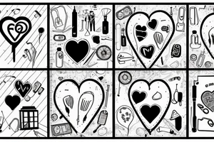 Broken heart with a doctor who repair it tattoo idea