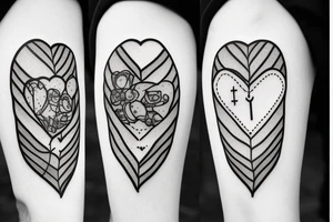 Broken heart with a doctor who repair it tattoo idea