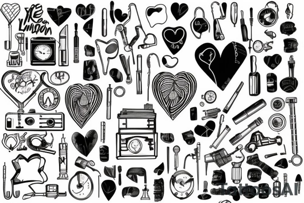 Broken heart with a doctor who repair it tattoo idea