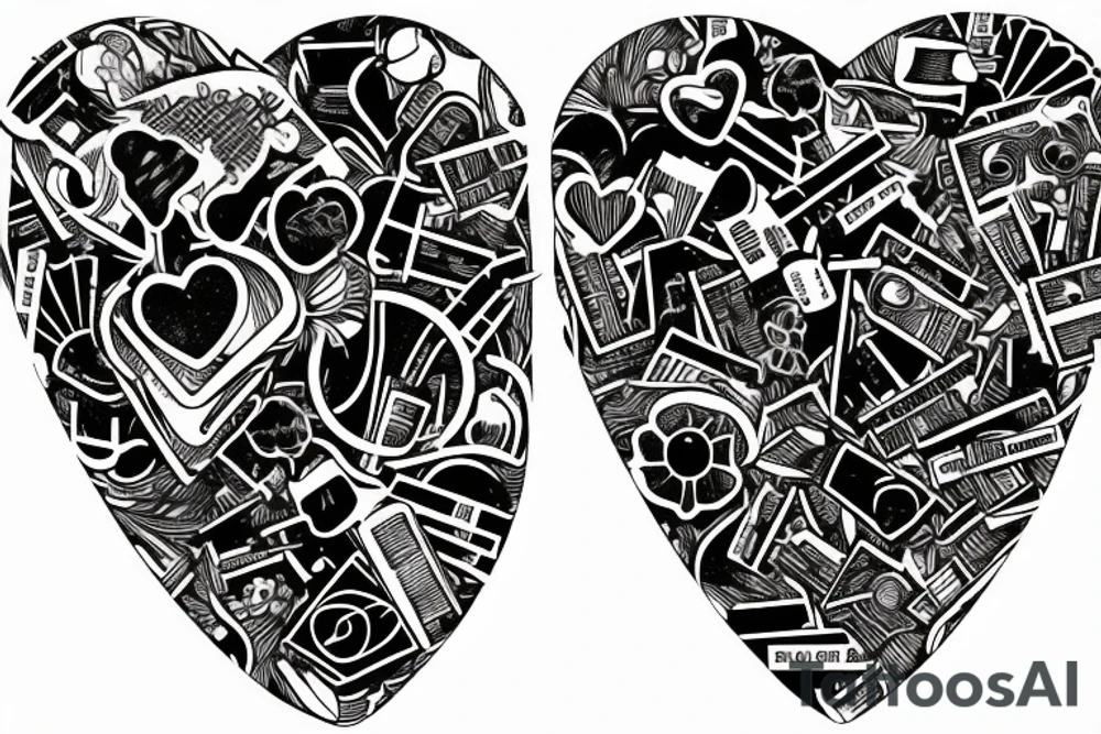 Broken heart with a doctor who repair it tattoo idea