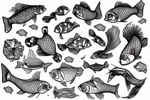 fish in underwear tattoo idea