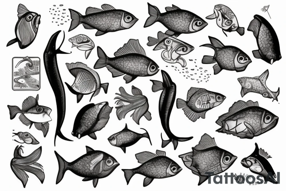 fish with underwear tattoo idea