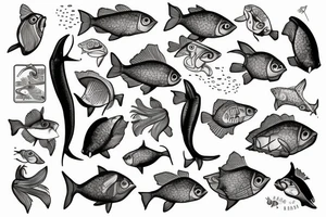 fish with underwear tattoo idea