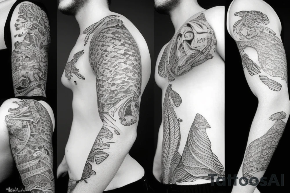 fish with underwear tattoo idea