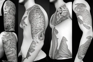fish with underwear tattoo idea