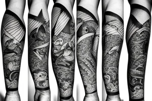 Fish with a slip underwear tattoo idea