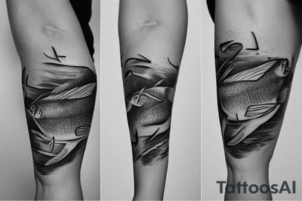 Fish with a slip underwear tattoo idea