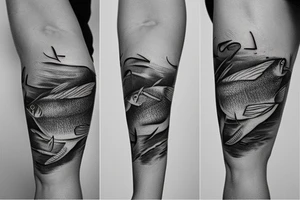 Fish with a slip underwear tattoo idea
