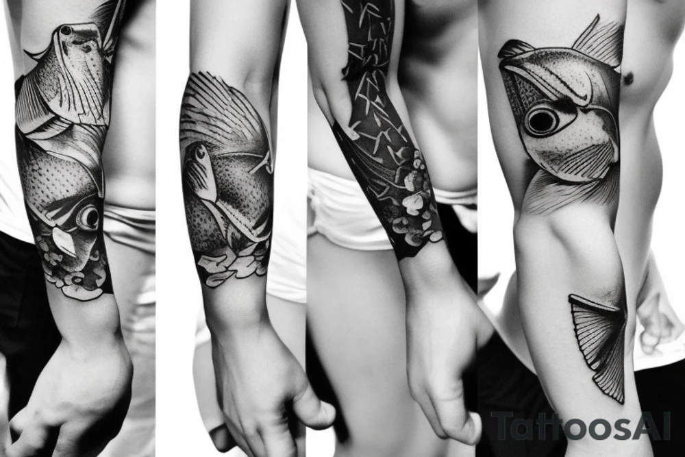 Fish with a slip underwear tattoo idea