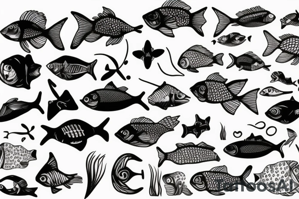 Fish with a slip underwear tattoo idea