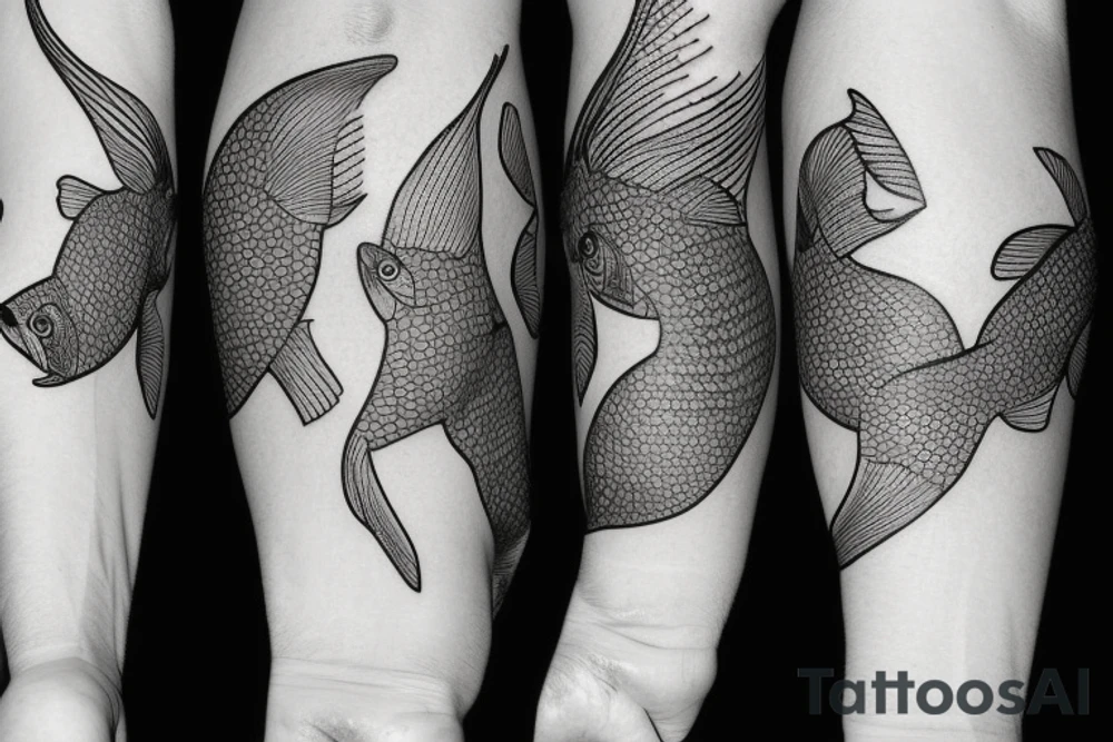 Fish with a slip underwear tattoo idea