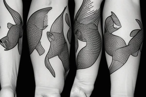 Fish with a slip underwear tattoo idea