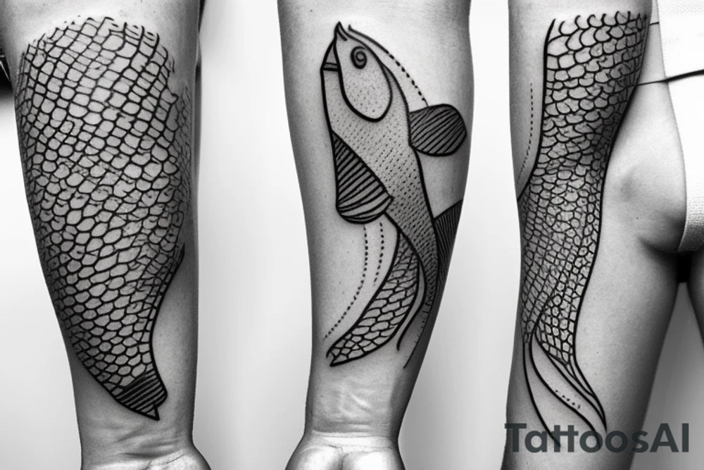 Fish with a slip underwear tattoo idea