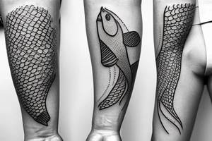 Fish with a slip underwear tattoo idea