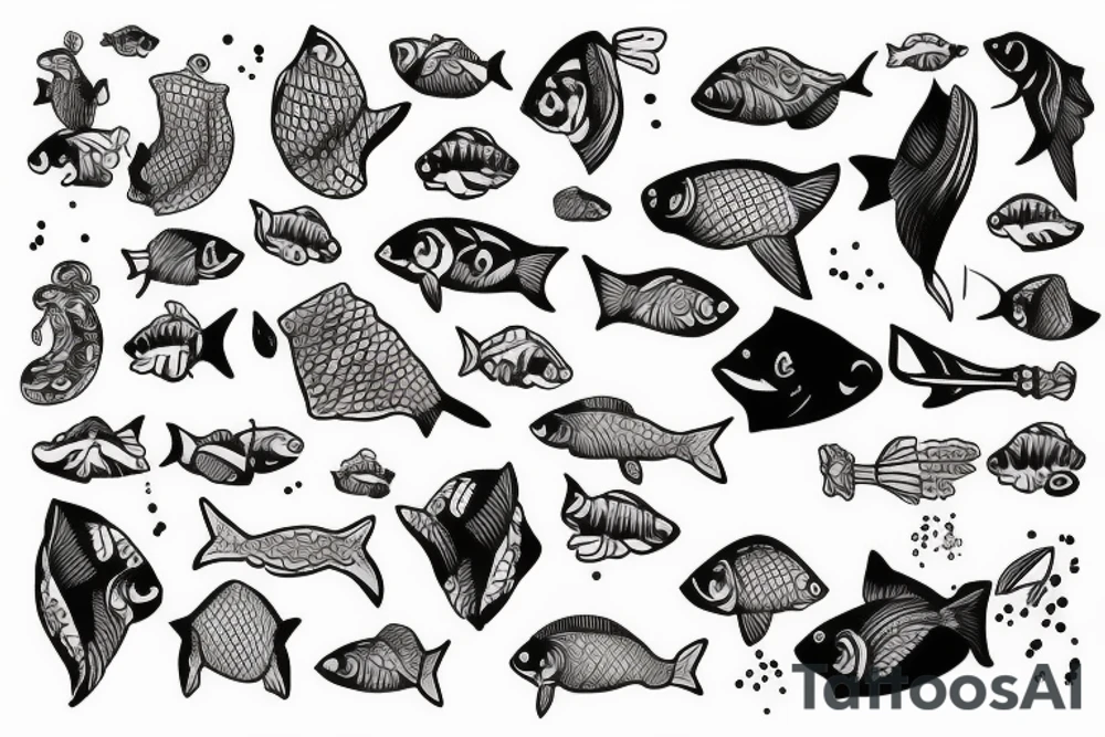 Fish with a slip underwear tattoo idea