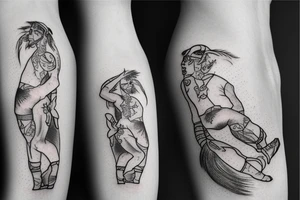 Fish with a slip underwear clown tattoo idea