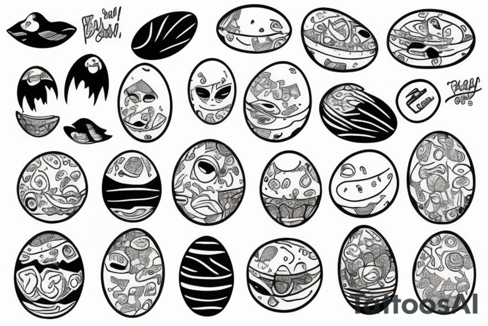 Egg on a toast tattoo idea