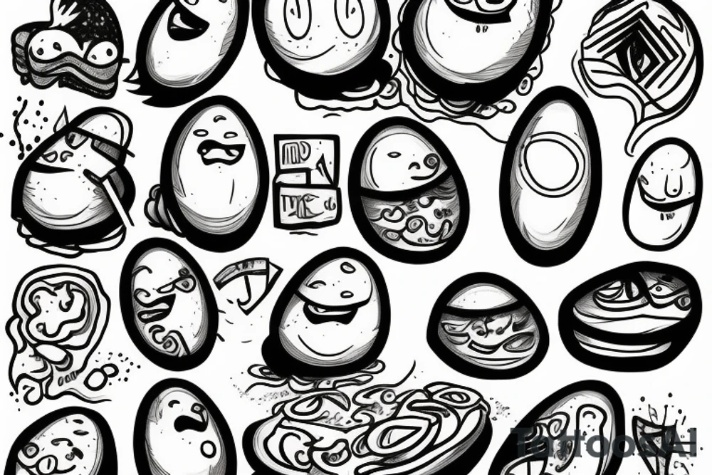 Egg on a toast tattoo idea