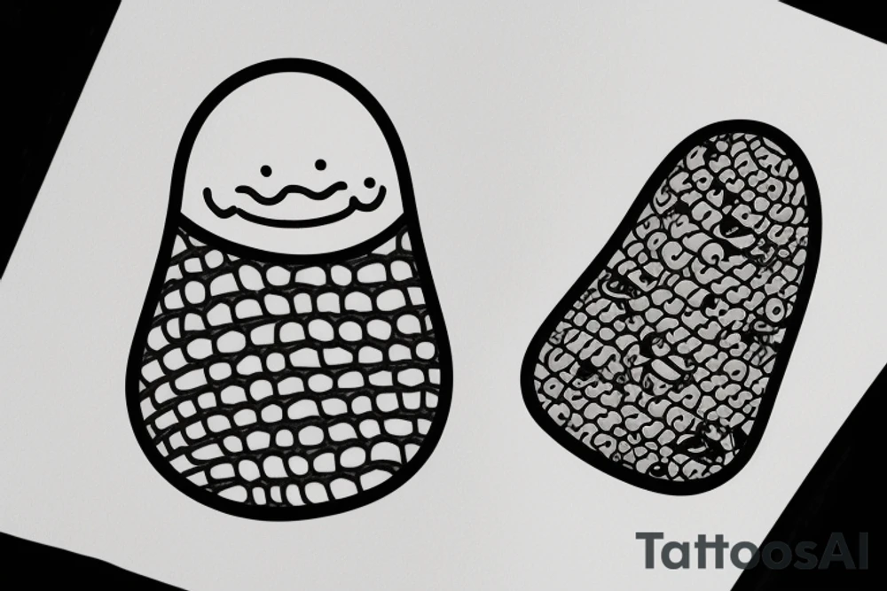 Egg on a toast tattoo idea