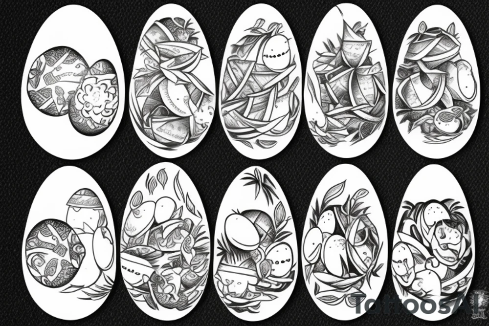 Egg on a toast tattoo idea