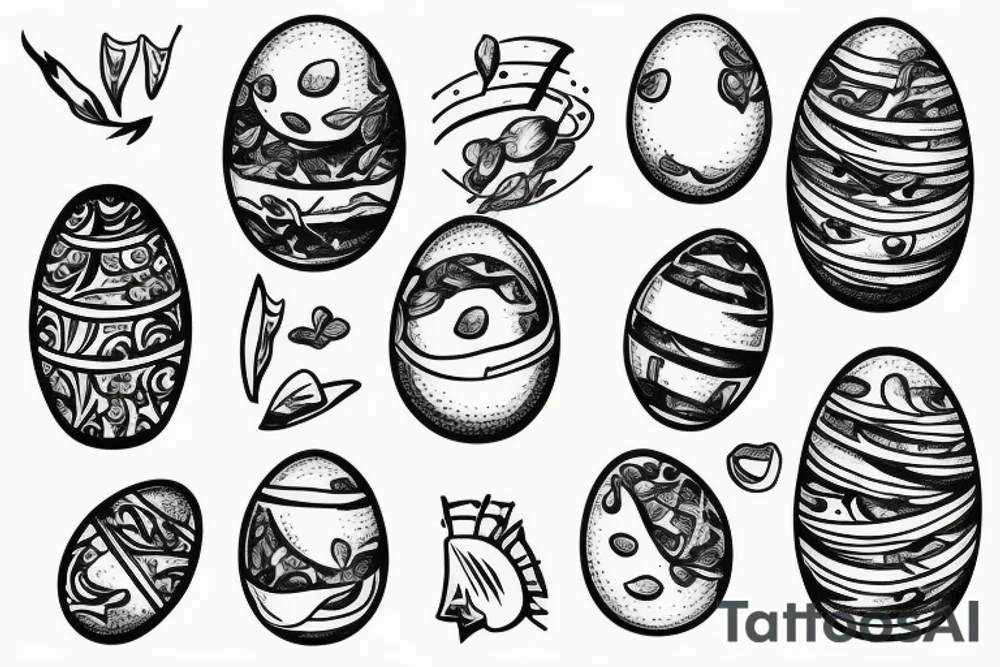 Egg on a toast tattoo idea