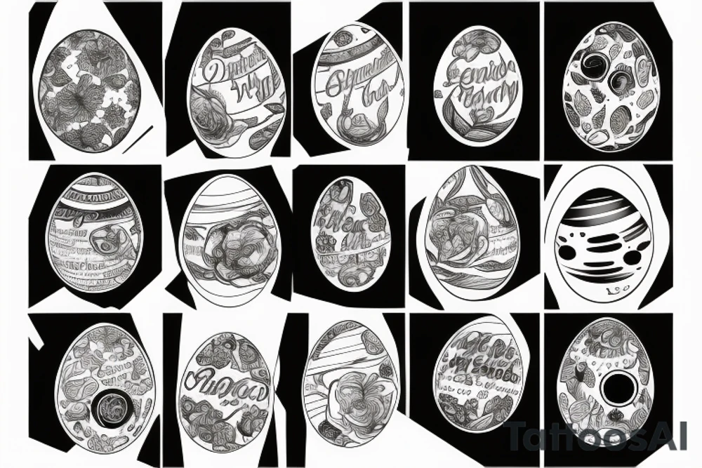 Egg on a toast tattoo idea