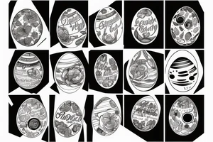 Egg on a toast tattoo idea