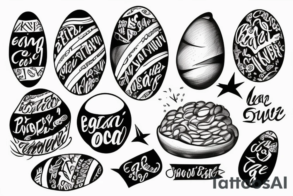 Egg on a toast tattoo idea