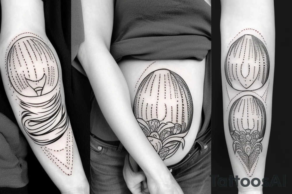 Egg on a toast tattoo idea