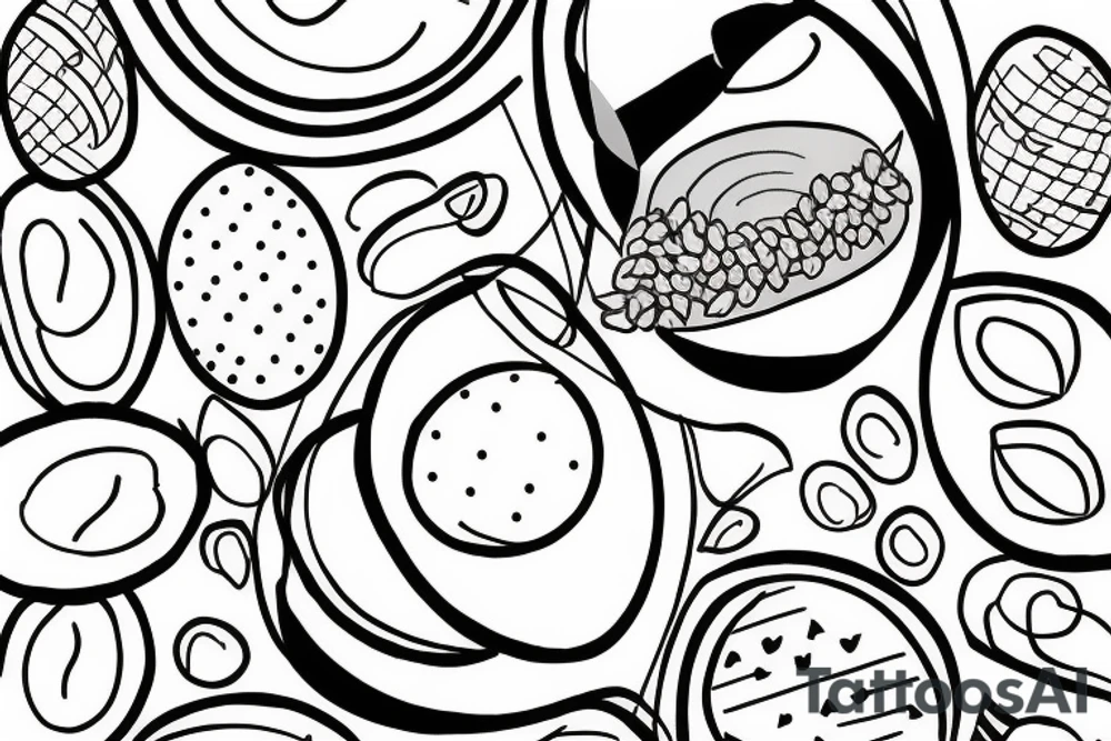 Egg on a toast tattoo idea