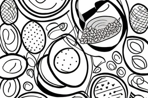 Egg on a toast tattoo idea