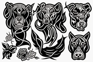 Pitt bull tattoo idea