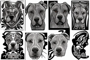 Pitt bull tattoo idea